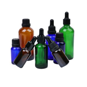 5 ml 10 ml 15 ml 20 ml 30 ml de 50 ml de tapa de plástico de 100 ml parafuso xunto botellas de vidro verde esenciais aceite con contagotas