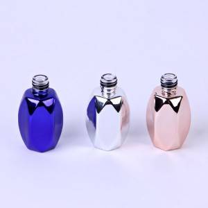 China supplier luxury surface handling electroplate uv design empty nail polish glass bottle for grl nail
