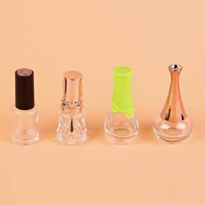 11ml 12ml transparent luxury cap custom labels empty glass nail polish bottle factory