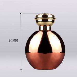 百毫升设计你自己的香水瓶皇家豪华产品埃及玻璃香水瓶的热销与金属帽