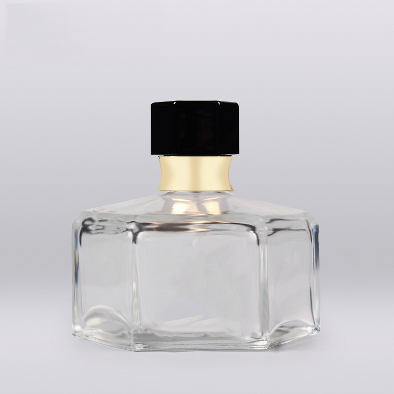Factory wholesale Cosmetic Cream Bottle - ONE-STOP PURCHASE 30ml transparent unique hexagonal shape glass perfume empty bottle manufacturer – Linearnuo detail pictures