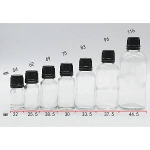 5ml 10ml 15ml 20ml 30ml 50ml 100ml factory clear glass empty bottle essential oil with aluminium dropper cap