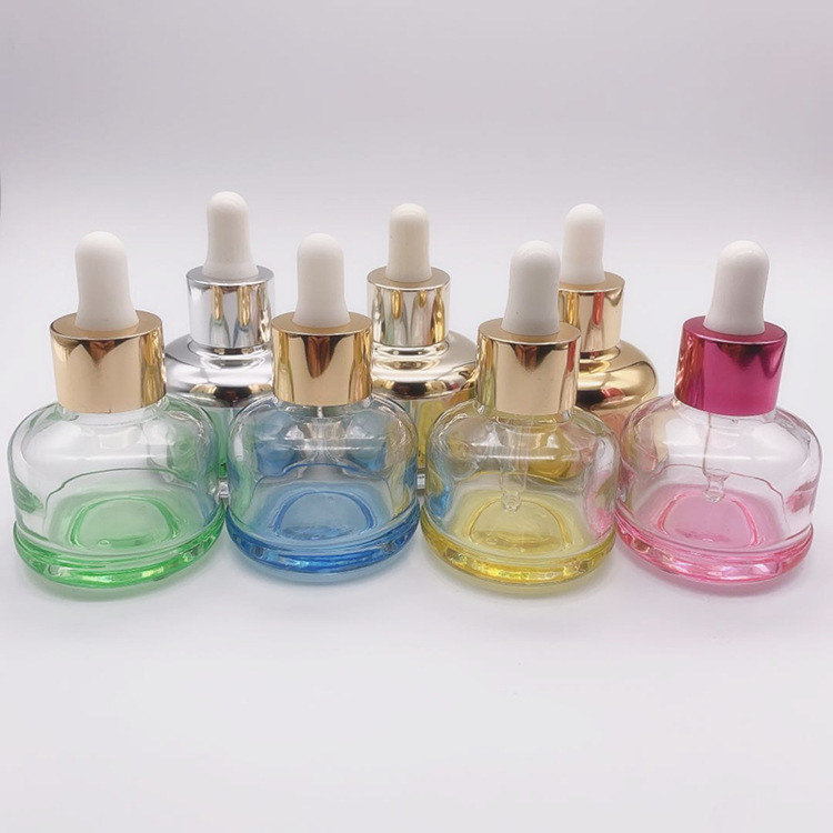 Wholesale custom color 30ml 1oz pagoda conical essential oil glass dropper bottle Featured Image