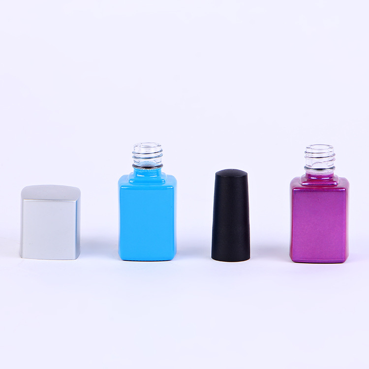 15ml 0.5oz manufacturers colored design square empty glass nail polish remover bottle  Featured Image