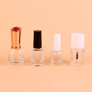 5ml 6ml 7ml 8ml 9ml small black white cap clear empty glass nail polish bottle