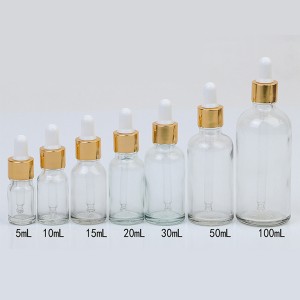 5ml 10ml 15ml 20ml 30ml 50ml 100ml factory clear frosted dropper bottle essential oil glass package for eye dropper