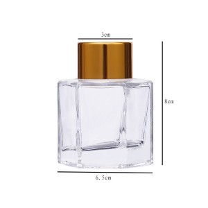 wholesale aromatherapy fragrance clear hexagonal empty glass reed diffuser bottle 100ml