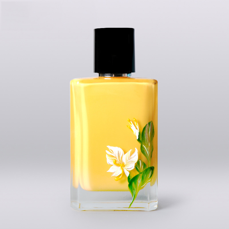 100ml square clear glass perfume bottle with printed logo Featured Image
