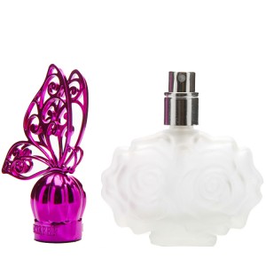 30ml grosir massal buram kupu-kupu tutup botol bentuk bunga botol kaca kosong botol parfum wanita