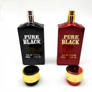100ml Zwart en rood best lege glazen fles parfum voor dames