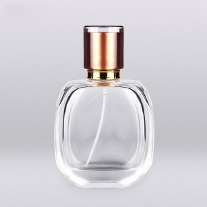 Chiny producent przezroczysty pusta butelka 100ml perfumy szkło UV luksusowych czapce