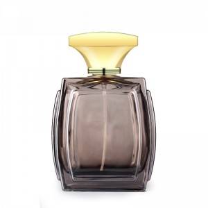 100ml unique  custom matte black perfume glass bottle with golden cap