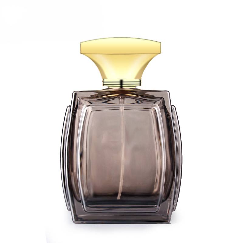 Cheap PriceList for 3g Cream Jar -
 100ml unique  custom matte black perfume glass bottle with golden cap  – Linearnuo