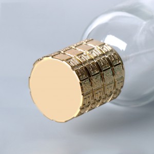etichette cilindro 100ml bottiglia profumo rotondo design personalizzato chiare produttori di bottiglie di profumo di vetro vuote con tappo oro corona