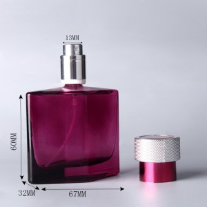 50 ml tapón de aluminio vendima recipientes cosméticos fabricante xunto frasco de perfume de cristal vacía
