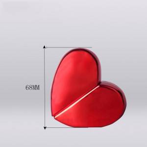 30ml 1oz wholesale  factory custom red mini fancy empty heart shaped perfume bottle glass