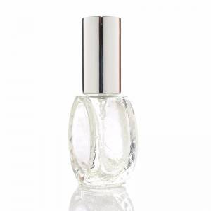 Claro 10ml de mini botella de cristal de encargo aerosol de perfume botellas vacías para el uso de aceite