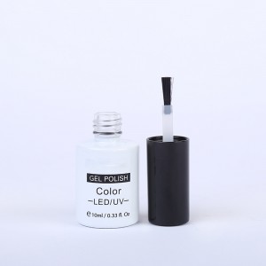 10ml ქარხანა ცარიელი ბოთლი თეთრი UV ლარი nail polish მინის ბოთლი