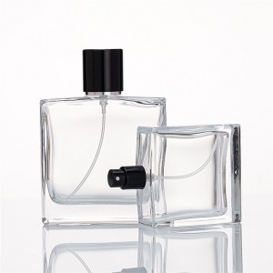 Wholesale custom design spot high-grade luxury empty 50ML 100ML bayonet square glass perfume sample sub-bottling spray bottle
