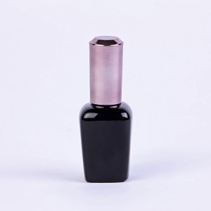 8ML0.27盎司黑色UV自有品牌的方形設計迷你玻璃指甲油瓶批發   