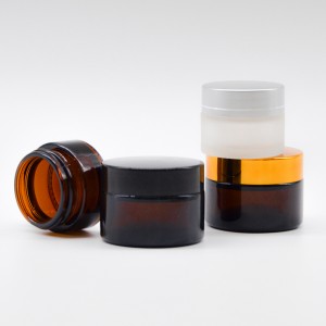 5 g 10g 15g 30g usine 50g orange vide pot de crème cosmétique avec couvercle noir