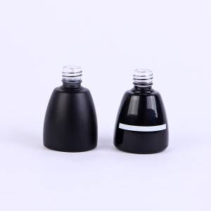 16ml 0.53oz large bottle empty custom uv matte black nail polish bottle glass