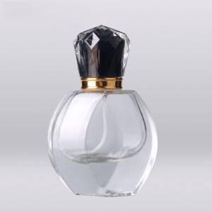 China fábrica de lujo transparente tapa de la botella de perfume vacía botella de cristal 30ml
