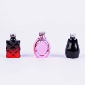 14ml 15ml wholesale labels electroplating UV empty custom glass nail gel polish bottle