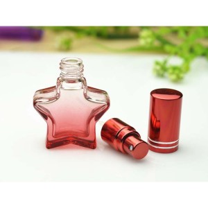 8ml tühi värvi disain fancy tähekujulise mini reisi tasku parfüümi klaasist spreipudelid