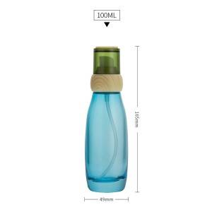 30g 50g 40ml 100ml 120ml blue coating glass cosmetic bottle set manufacturer