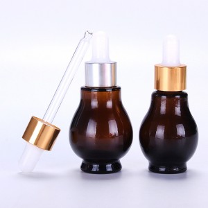 10ml 20ml 30ml 50ml 100ml Kina leverandør rav kosmetisk sprayflaske væsentlige olie glas pipetteflasker