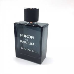 Wholesale luxury empty black square perfume spray bottle 110ml