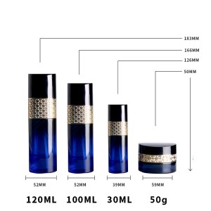 50g 30ml 100ml loção botella 120ml de vidro groso cosméticos e boião de crema