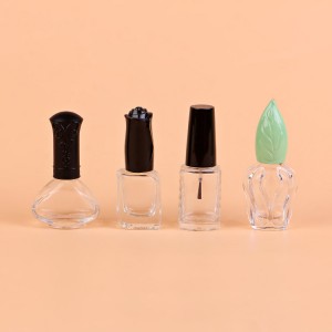 Wholesale empty uv gel nail polish glass bottle with plastic screw green cap