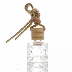 8ml wholesale empty wooden cap hanging car air freshener vent perfume glass bottle    