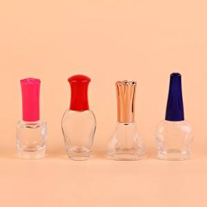 12ml wholesale transparent private label empty glass 15ml nail polish bottle