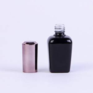 8ml 0.27oz Swarte UV privee label plein design mini Glass nagellak flesse wholesale   