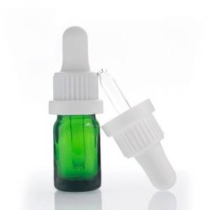 Veľkoobchodné kozmetické sérum zelená farba prázdna sklenená fľaša 10 ml silice