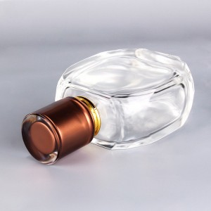 China manufacturer transparent empty  perfume glass bottle 100ml with uv luxury cap