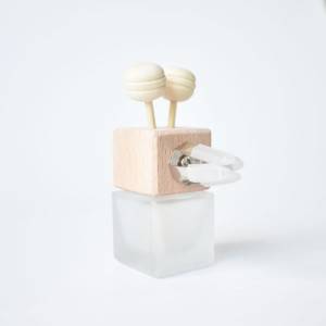 Perfume Diffuser meşkên rûnê cam car şûşeyek 5ML bi cap wooden