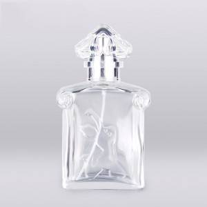 Engros fabrik glas parfume flaske 50ml klar tomme genpåfyldelige parfume sprayflaske