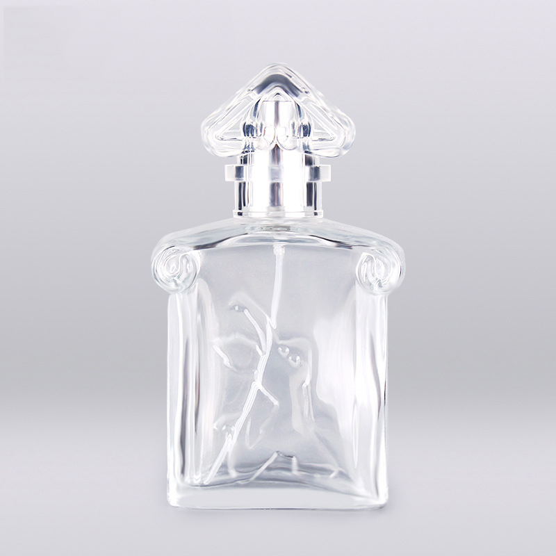 Wholesale factory glass perfume bottle 50ml clear empty refillable perfume spray bottle Featured Image