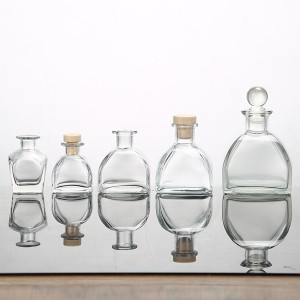 Mongol alakú 100ml üres üvegből esszenciális aromaterápiás olaj diffúzor palack gumi dugóval és rost pálca