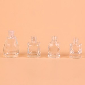 12ml 0.4oz China supplier clear unique empty glass nail polish bottle manufacturer