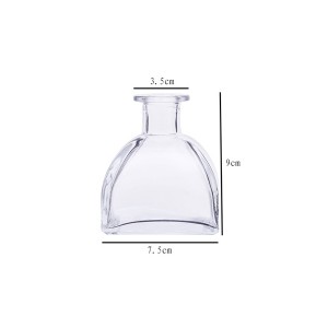 50ml 100ml 150ml 250ml wholesale high quality luxury flint ger shape aroma reed diffuser glass bottle with glass top
