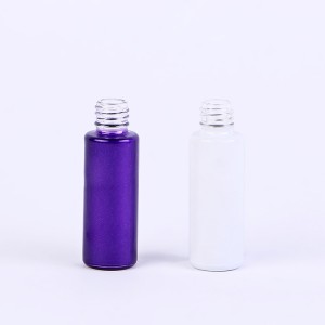 5ml 10ml cylinder shape custom coating empty nail polish glass bottle with round cap
