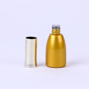 Yellow custom print 15ml 0.5oz sticker empty uv nail gel polish glass bottle