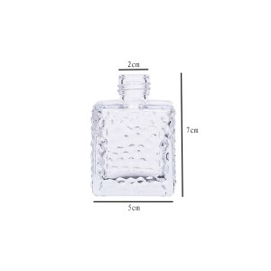 90ml factory clear cube shape air fresheners wholesale diffuser bottle with lid