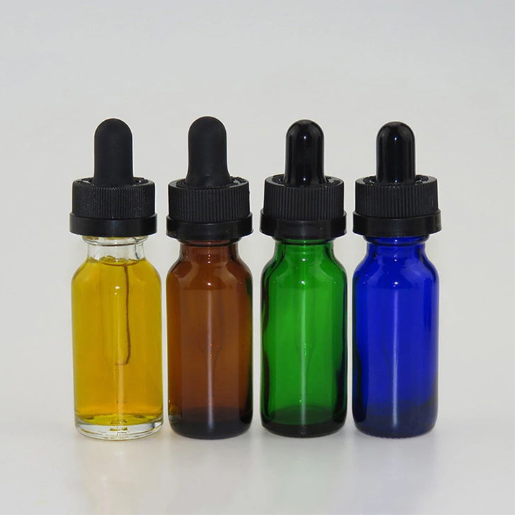 15ml 0.5oz clear boston glass bottle glass essential oil bottle with child proof dropper Featured Image
