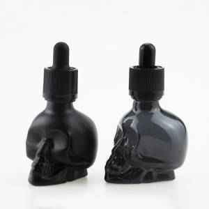 15ml/30ml/50ml wholesale empty custom glass skull dropper bottle for essential oil